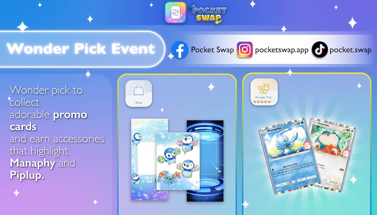 March Wonder Pick Event: Manaphy and Snorlax Promo-A Cards!