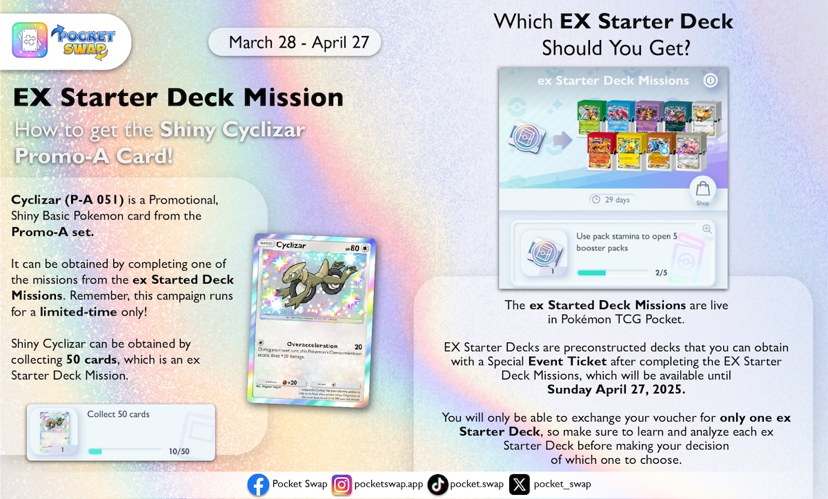 Guide to ex Starter Deck Missions in Pokémon TCG Pocket