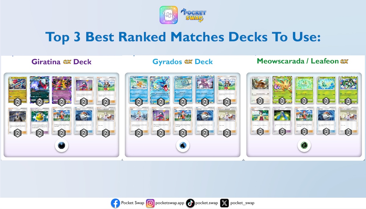 Best Decks for Ranked Battles in Pokémon TCG Pocket
