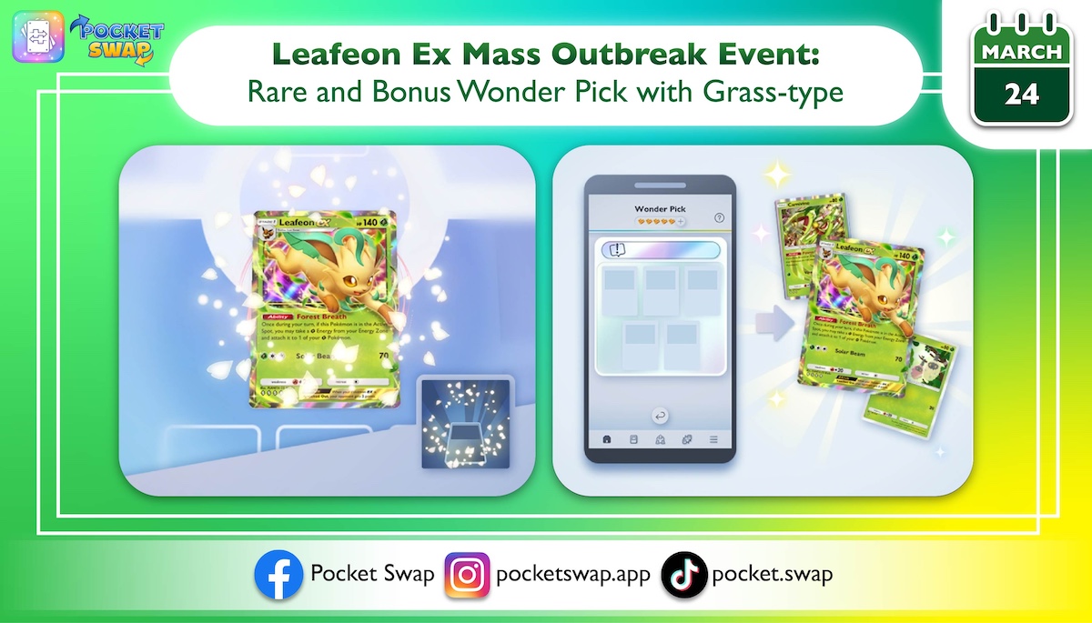 Grass-Type Pokémon Mass Outbreak Event (Leafeon ex)