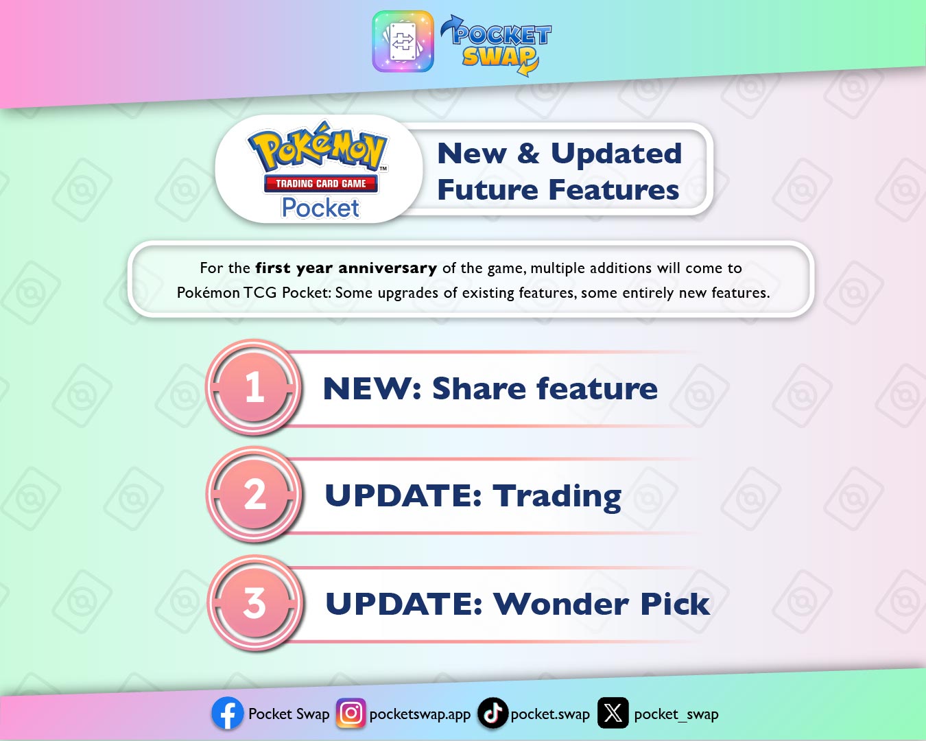 Pokémon TCG Pocket: New Card Trading System and Improved Wonder Pick! Discover All the Updates and Try Pocket Swap
