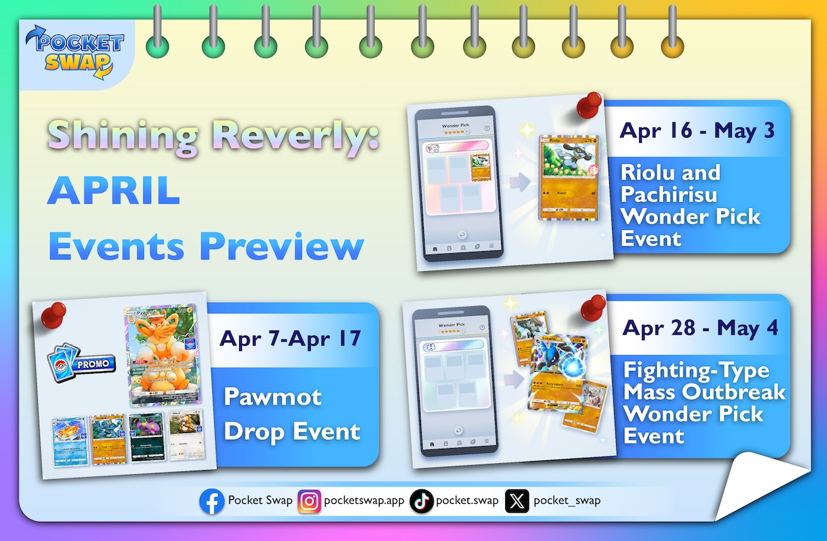 All The Exclusive April Items and Events in Pokémon TCG Pocket