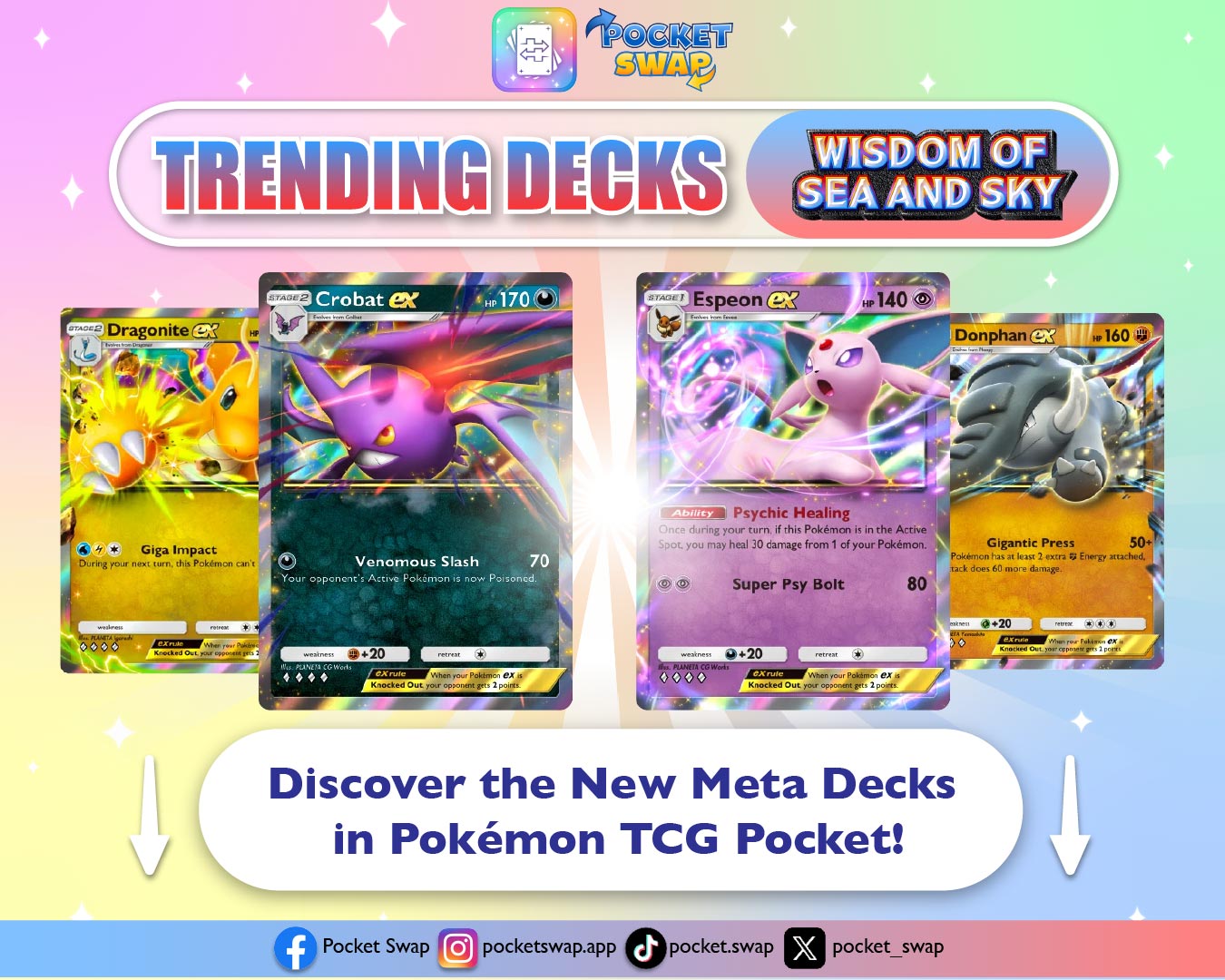 🐉 Newest Ranked Decks in Pokémon TCG Pocket (Wisdom of Sea and Sky Set)