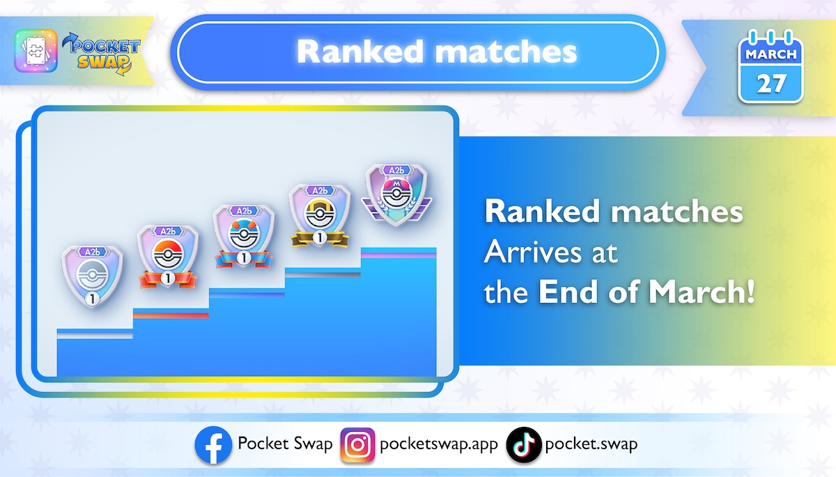 Ranked Matches Coming to Pokémon TCG Pocket